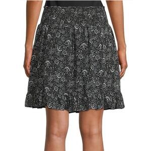 Dex Gathered Hem Floral Mini Skirt